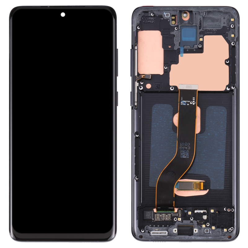 Screen Replacement With Frame for Samsung Galaxy S20+/S20+ 5G Black OEM