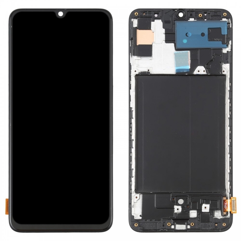 OLED Screen Replacement With Frame for Samsung Galaxy A70 Black