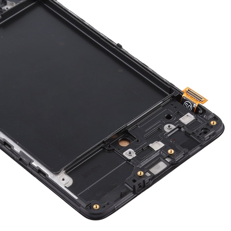 Screen Replacement With Frame for Samsung Galaxy A71 Black Incell