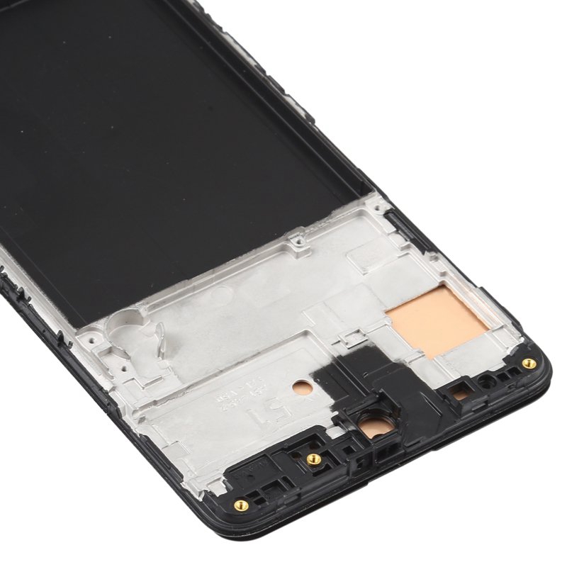 Screen Replacement With Frame for Samsung Galaxy A51 Black Original