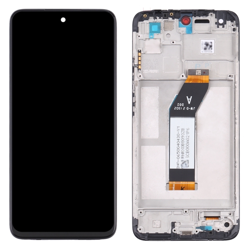 Screen Replacement With Frame for Xiaomi Redmi 10/10 2022 Black Original