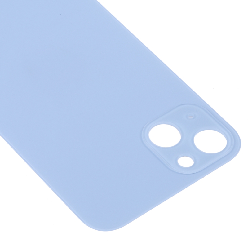 Big Camera Hole Glass Back Battery Cover For iPhone 14 Blue HQ