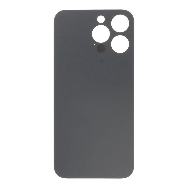 Big Camera Hole Glass Back Battery Cover for iPhone 14 Pro Max  HQ (Black)