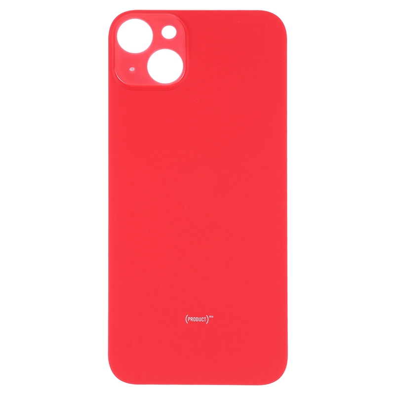 Big Camera Hole Glass Back Battery Cover For iPhone 14 Plus Red HQ