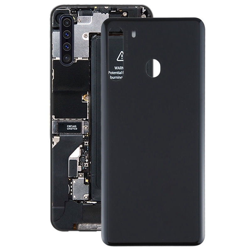 Battery Door with Adhesive for Samsung Galaxy A21 Black HQ