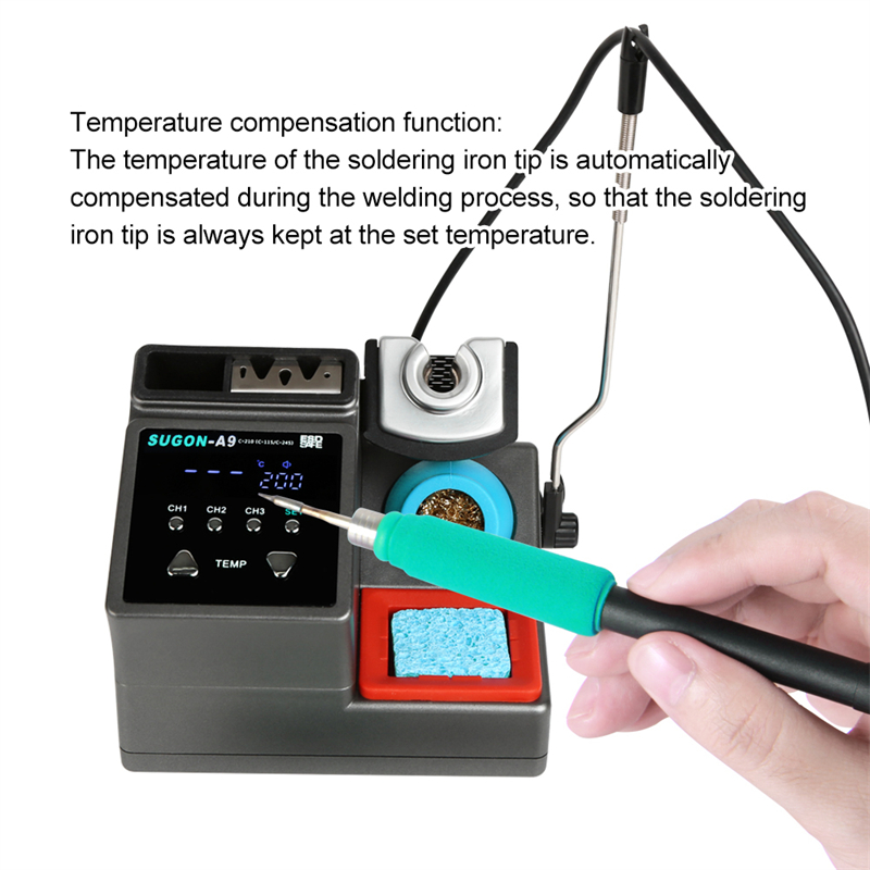 SUGON-A9 Soldering Station Compatible JBC Soldering Iron Tips C210/C245/C115 Handle Lead-free Electronic Welding Rework Station