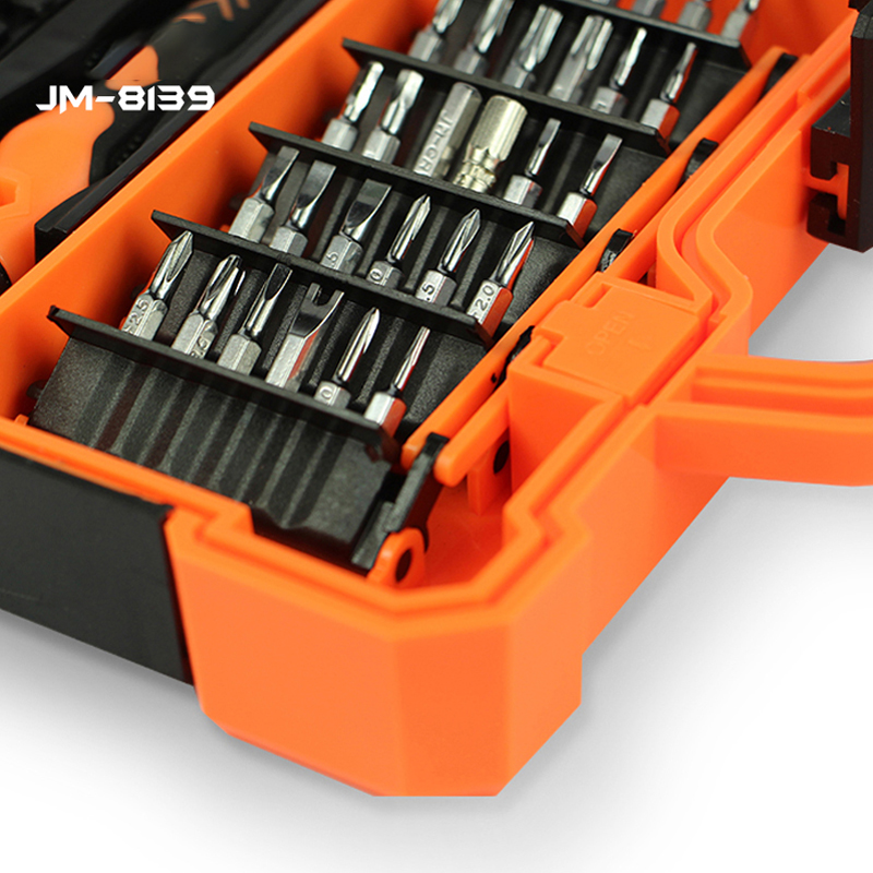 JAKEMY JM-8139 Multi-functional CR-V Driver Household Hand Tool  Screwdriver Tool Box Set for Electronic DIY Repair