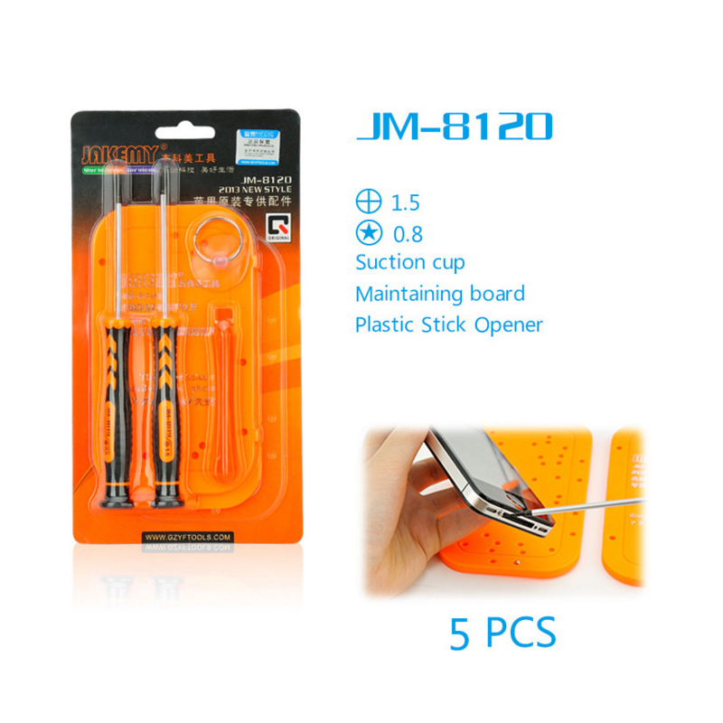 Jakemy JM-8120 6-in-1 Apple Mobile Phone Screwdriver Set Iphone5 Disassembly Tool