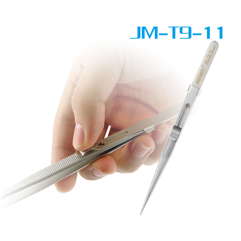JAKEMY JM-T9-11 Straight Tweezers Adjustable Tightening