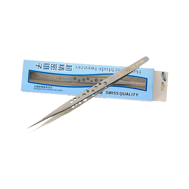 ST-14 ST-14K ST-14X ST-14S tweezers anti acid anti magnetic high hardness stainless steel tweezer 9 holes design