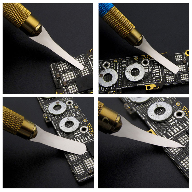 WL 15 in 1 CPU IC Edge Glue Remover Ultra-thin Knife 0.05mm Motherboard BGA Chip Glue Cleaning Scraping Pry Knife