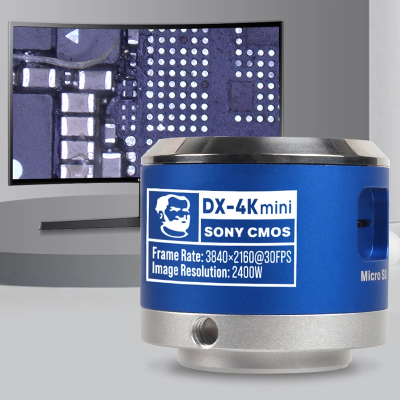 4K HD Industrial Camera MECHANIC DX-4K Mini 3840*2160 for Microscope  Inspection Test Maintenance Video Recording Photograph Tool