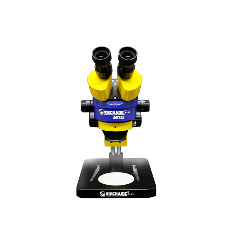 MECHANIC MC75S-B1 Binocular Stereo Zoom Microscope Eyepieces LED Ring Light lens Mobile phone repair microscope