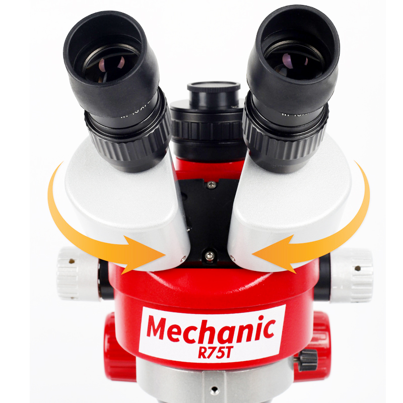 Mechanic R75T-B1 Phone PCB Soldering Electronic Repair Lab Industrial 7-45X Microscope Simul-focal Trinocular Stereo Microscopio