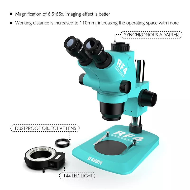 RF4 7X-50X RF6565TV RF7050TVP-YS010W RF7050TVD2 Adjust Trinocular Microscope for iphone Mobile BGA repair magnifier Fix Tools
