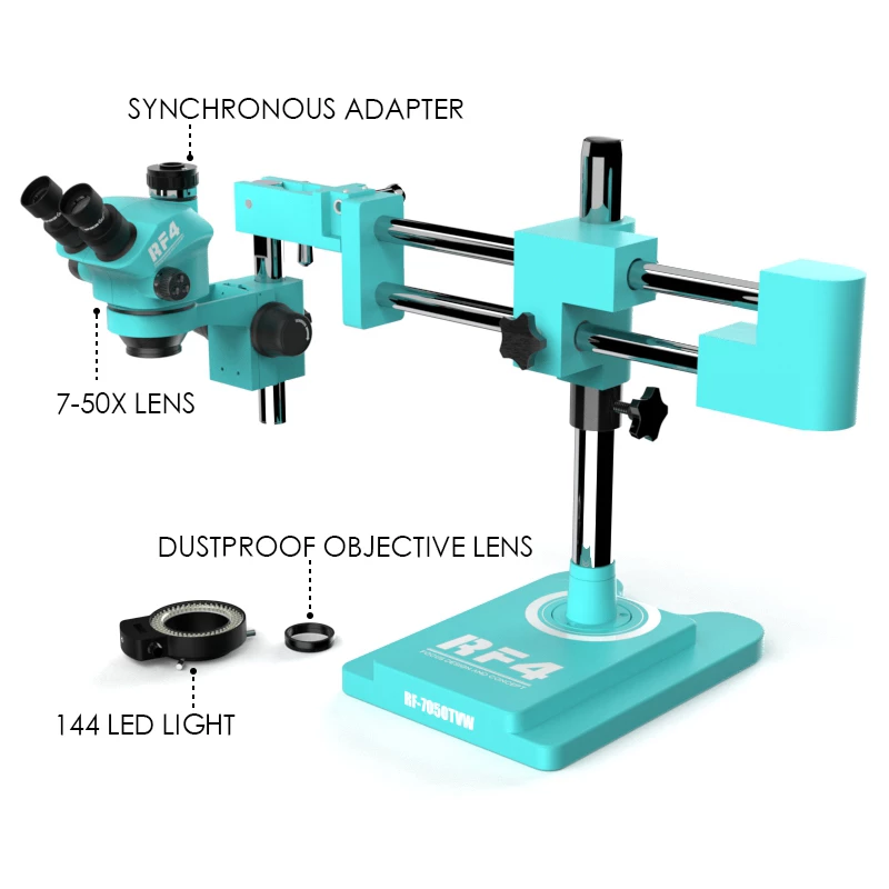 RF4 RF7050TVW RF6565TVW RF7050TV Operating Fluorescent Mobile Phone Repair Trinocular Microscope