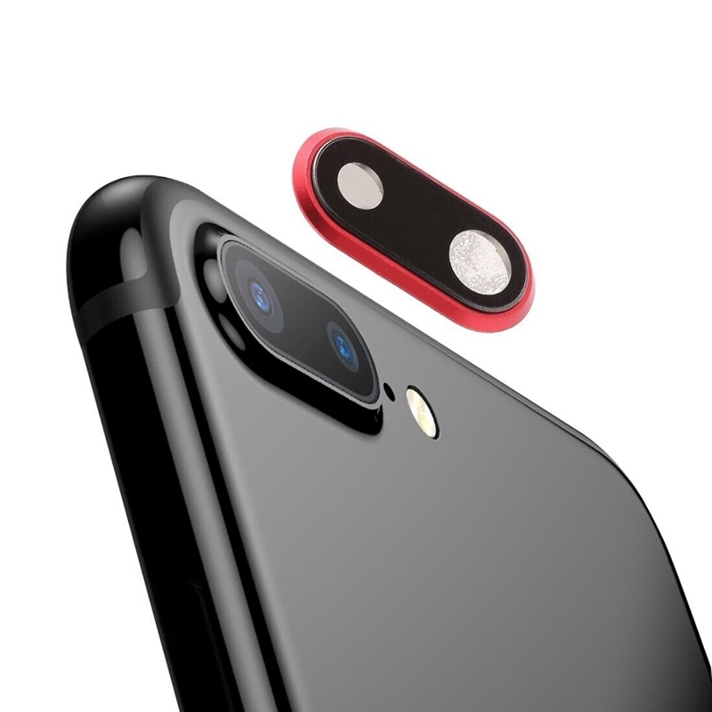 Back Camera Bezel with Lens Cover for iPhone 8 Plus (Red)