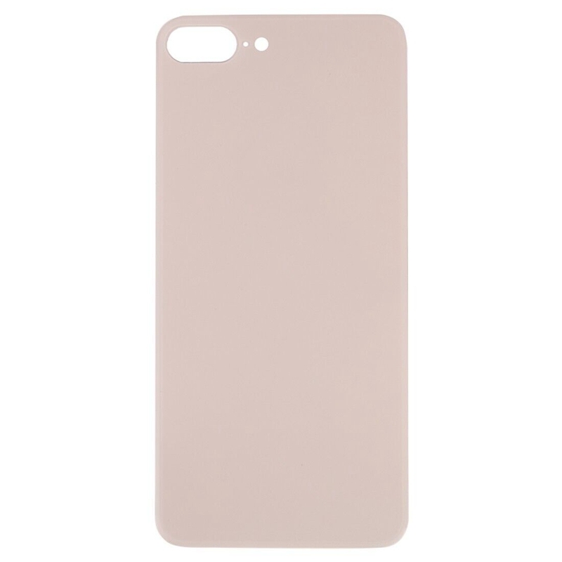 Easy Replacement Big Camera Hole Glass Back Battery Cover with Adhesive for iPhone 8 Plus(Gold)