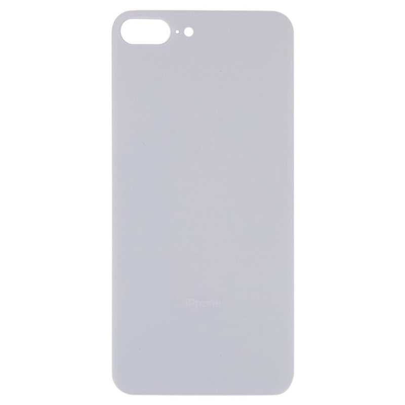 Easy Replacement Big Camera Hole Glass Back Battery Cover with Adhesive for iPhone 8 Plus(White)