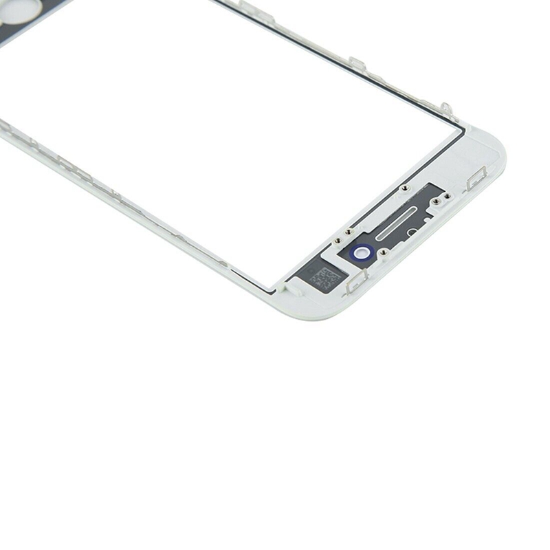 Front Screen Outer Glass Lens with Front LCD Screen Bezel Frame for iPhone 8(White)