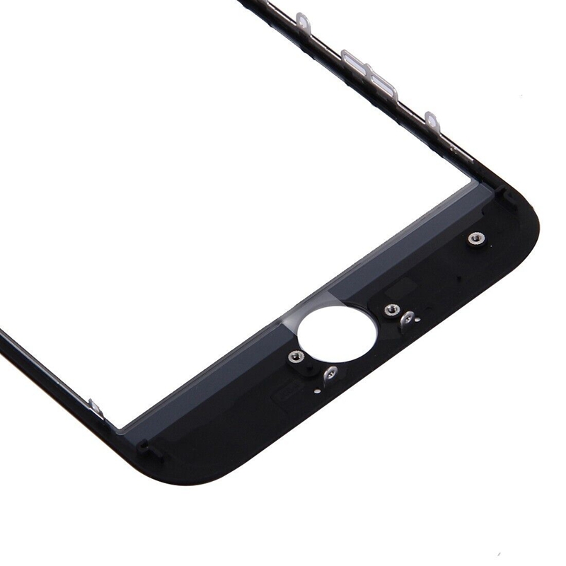 Glass Lens With Frame&OCA for iPhone 7 Black OEM