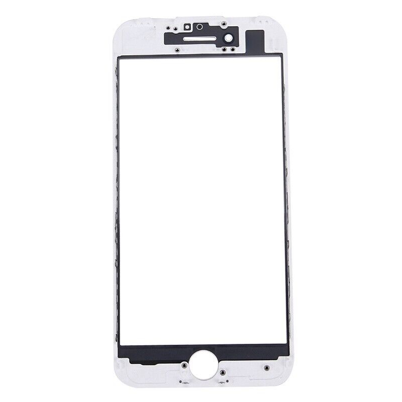 Glass Lens With Frame&OCA for iPhone 7 White OEM