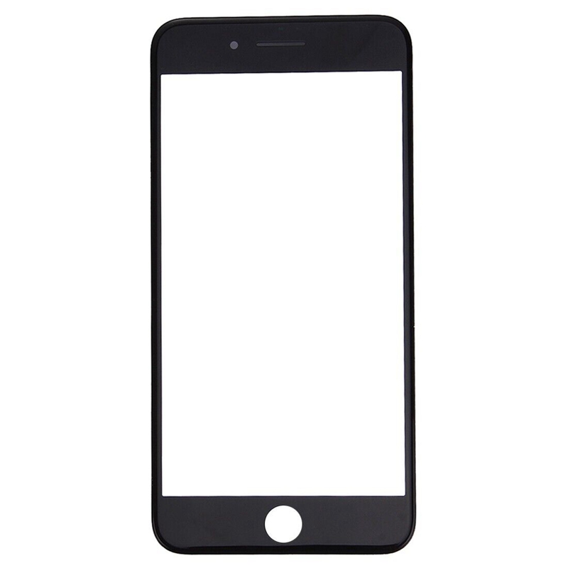 Glass Lens With Frame&OCA for iPhone 7 Black OEM