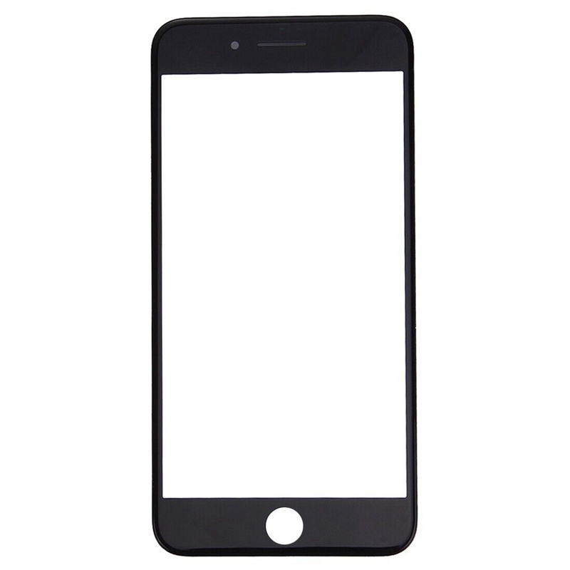 Glass Lens With Frame&OCA for iPhone 7 Black OEM