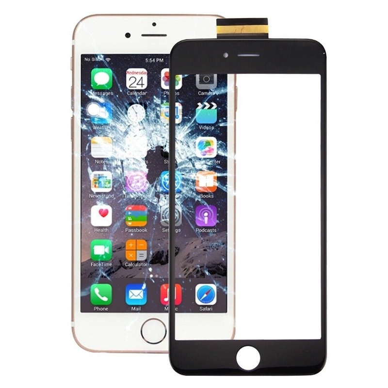 Glass Lens With Frame&OCA for iPhone 6S Plus Black OEM