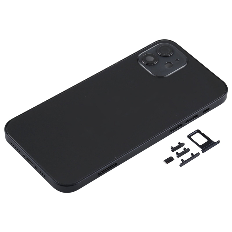Back Housing Cover  for iPhone 12/12 Pro (Black)HQ