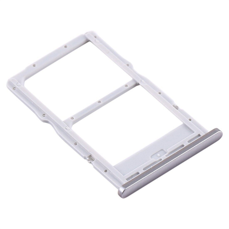 SIM Card Tray + NM Card Tray for Huawei P40 Lite (Silver)