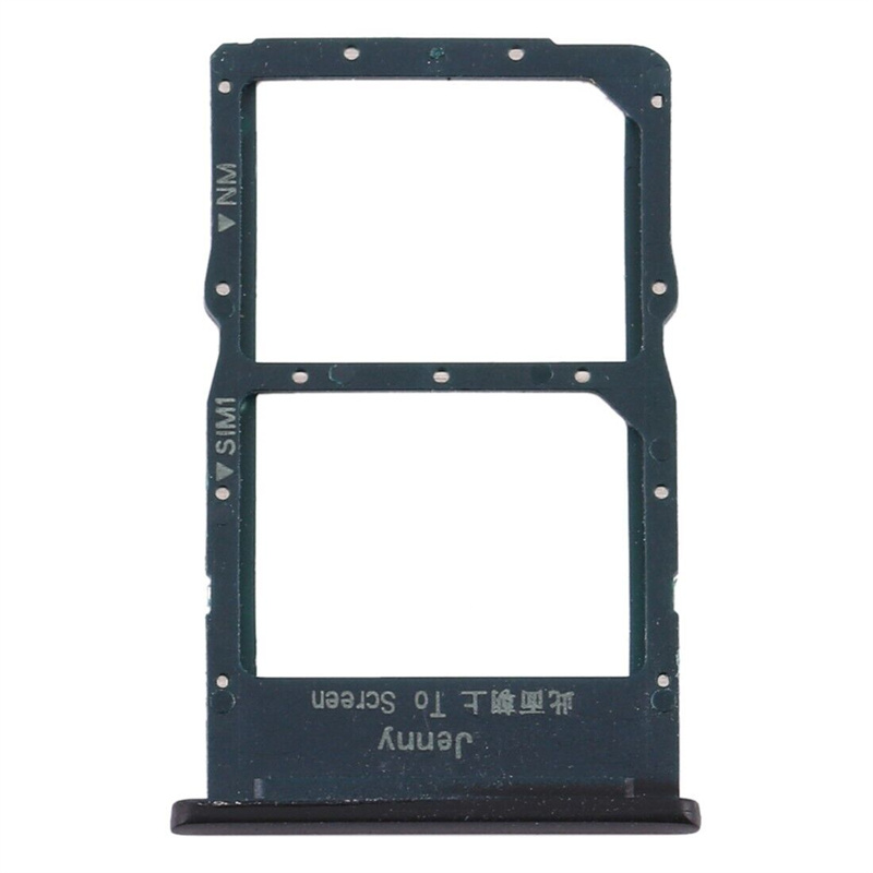 SIM Card Tray + NM Card Tray for Huawei P40 Lite (Black)