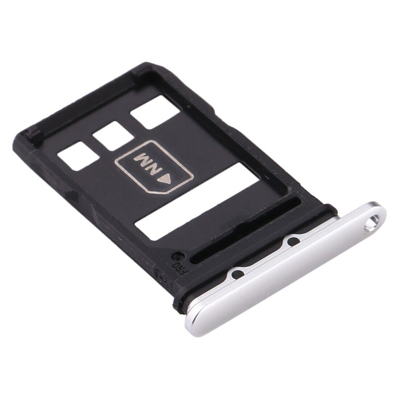 SIM Card Tray + NM Card Tray for Huawei P40 (Silver)