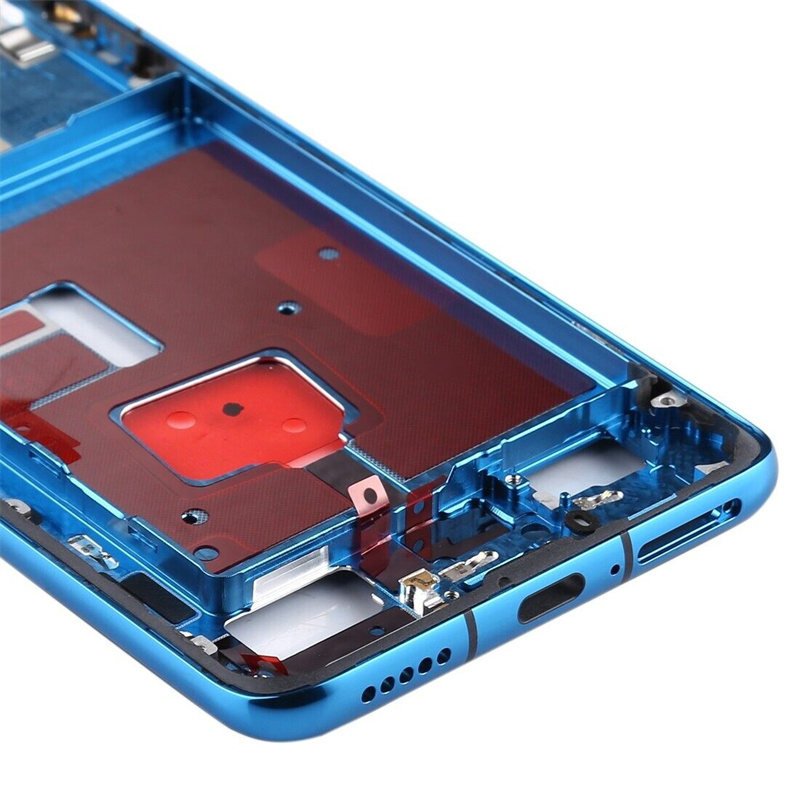 Original Middle Frame Bezel Plate with Side Keys for Huawei P40(Blue)