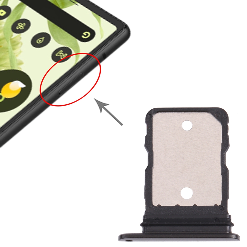 SIM Card Tray for Google Pixel 6 Single Card Version Black Original