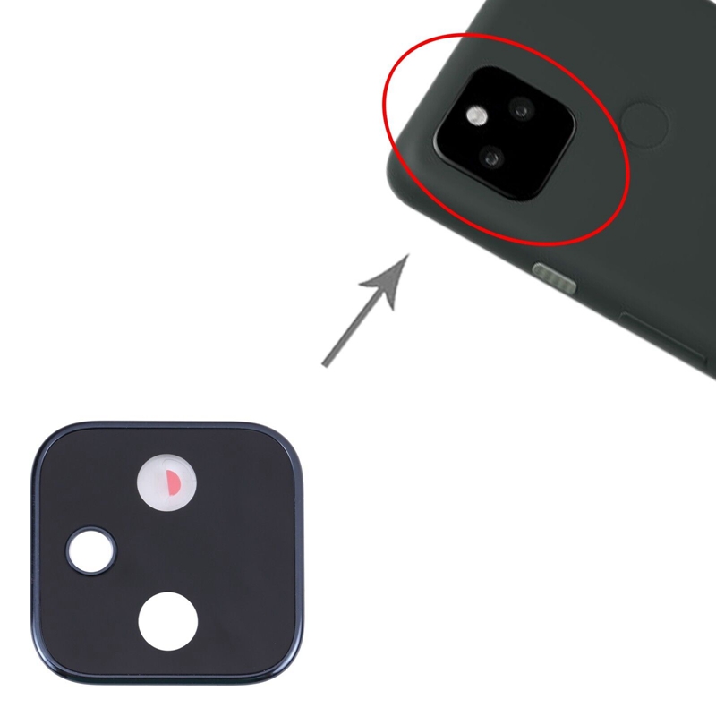 Back Camera Lens and Bezel for Google Pixel 5a 5G Black Original