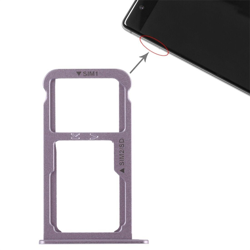 SIM Card Tray + SIM Card Tray / Micro SD Card for Huawei P9 Plus(Grey)