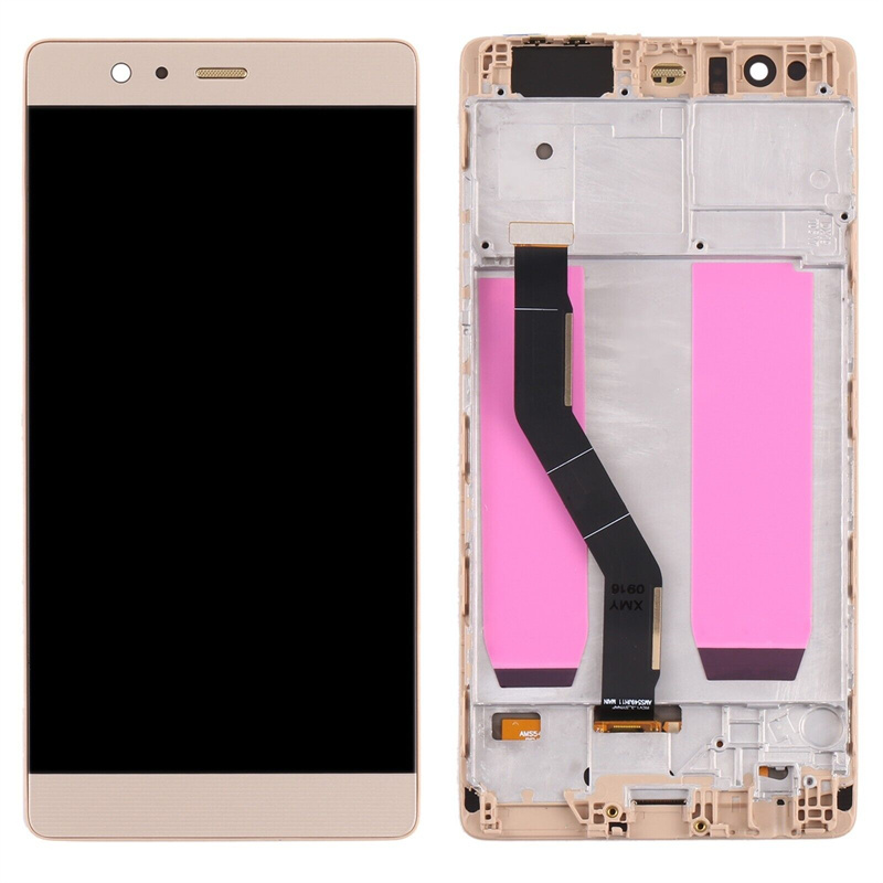 OLED LCD Screen for Huawei P9 Plus Digitizer Full Assembly with Frame(Gold)