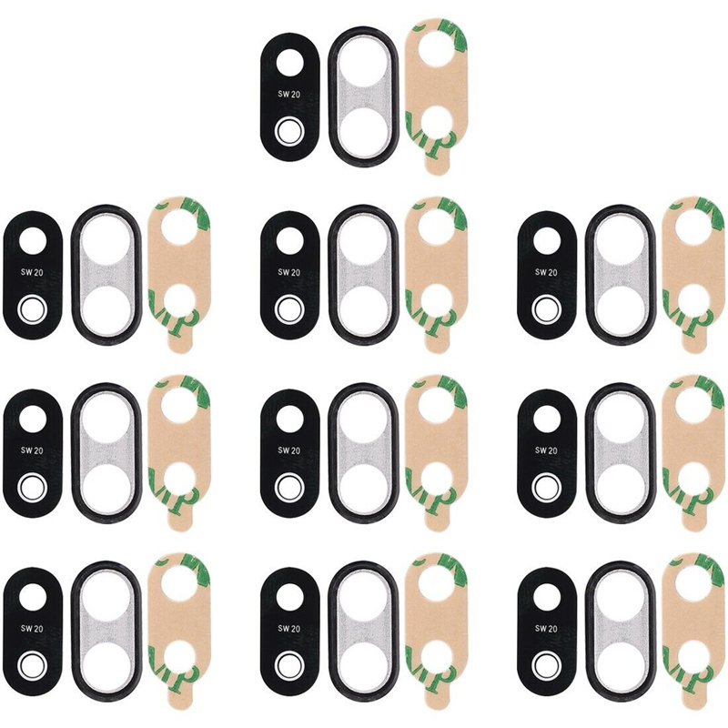 For Huawei P20 Lite 10pcs Back Camera Bezel with Lens Cover & Adhesive (Black)