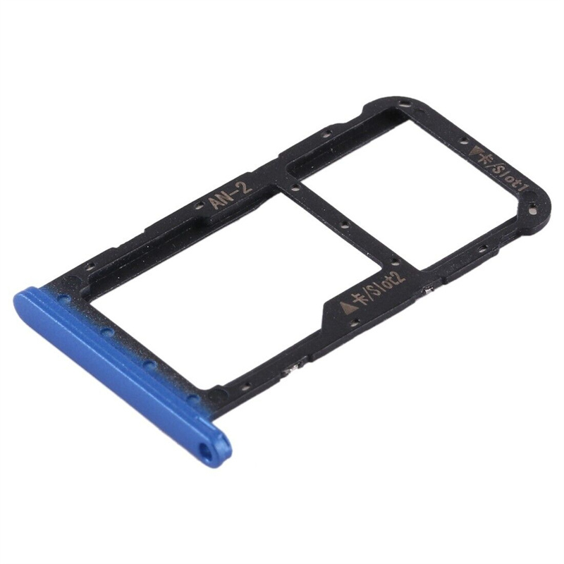 SIM Card Tray + SIM Card Tray / Micro SD Card for Huawei P20 Lite / Nova 3e (Blue)