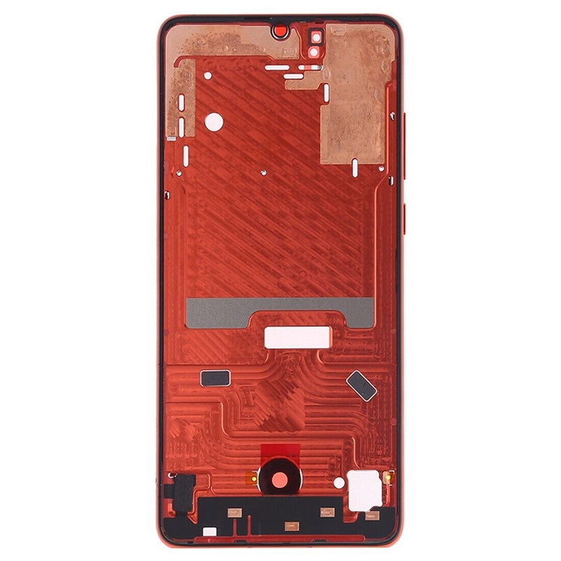Front Housing LCD Frame Bezel Plate with Side Keys for Huawei P30(Orange)