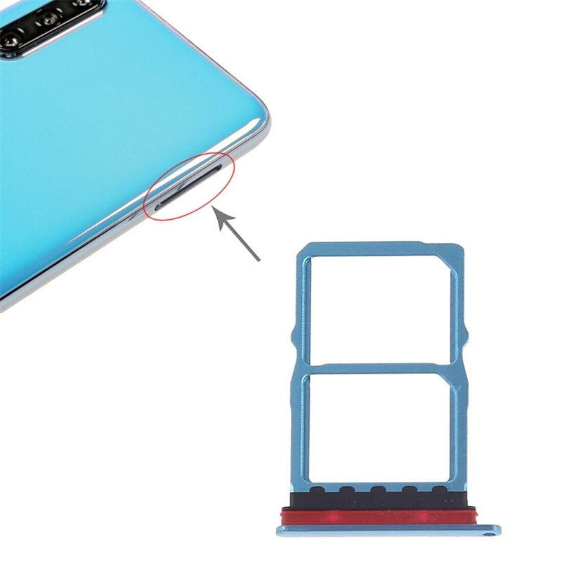SIM Card Tray + NM Card Tray for Huawei P30 (Blue)