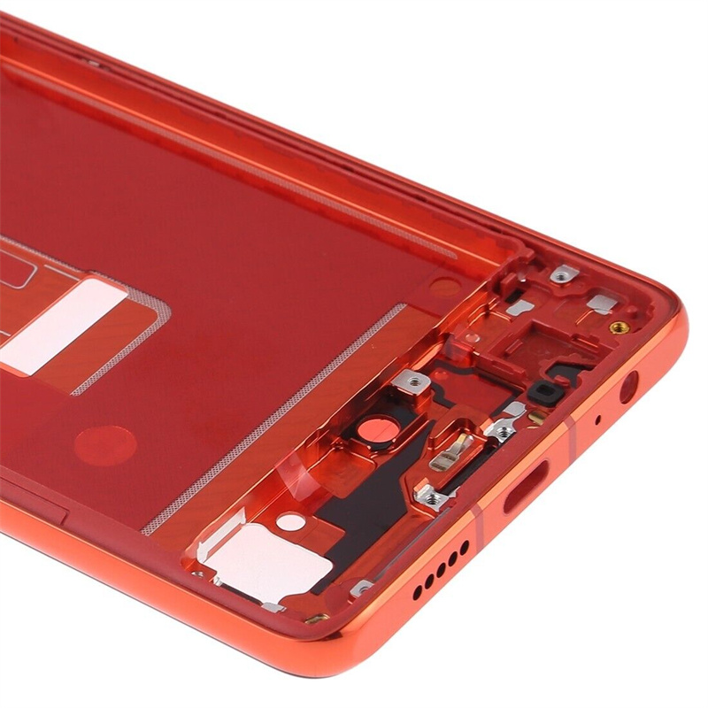 Front Housing LCD Frame Bezel Plate with Side Keys for Huawei P30(Orange)