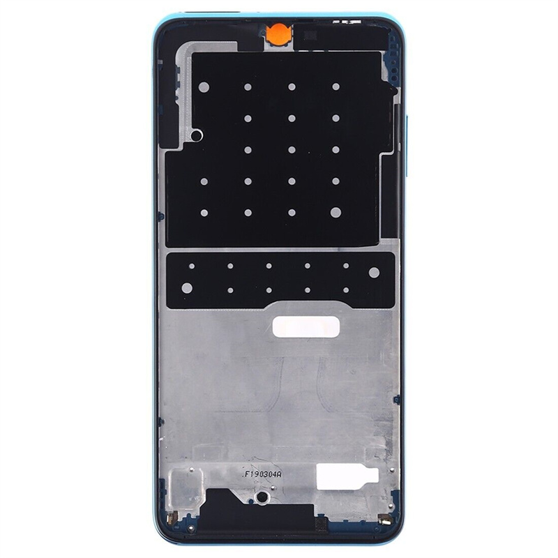Front Housing LCD Frame Bezel Plate with Side Keys for Huawei P30 Lite(Blue)