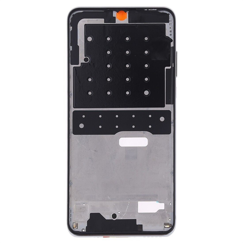Front Housing LCD Frame Bezel Plate with Side Keys for Huawei P30 Lite (24MP)(Silver)