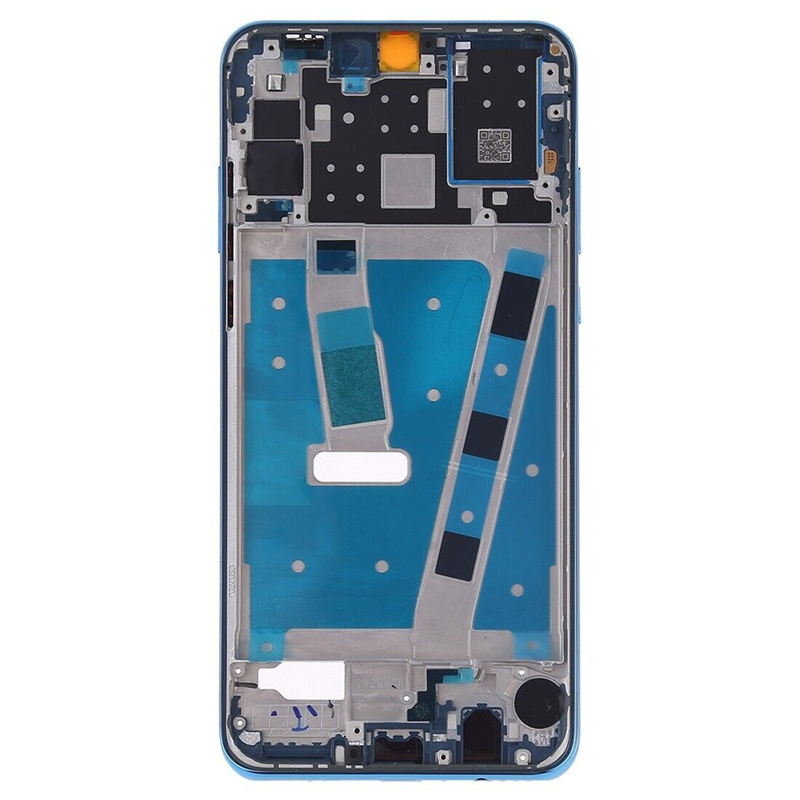 Front Housing LCD Frame Bezel Plate with Side Keys for Huawei P30 Lite (24MP)(Blue)