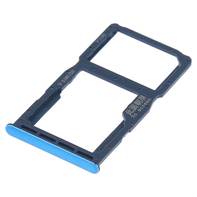 SIM Card Tray + SIM Card Tray / Micro SD Card for Huawei P30 Lite(Blue)