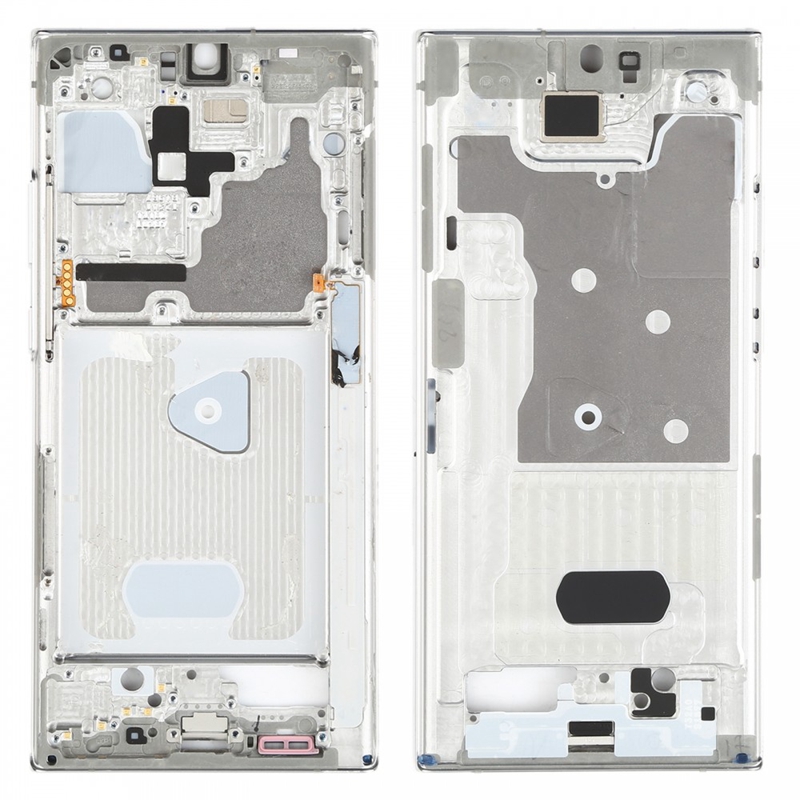 For Samsung Galaxy Note20 Ultra SM-N985F Middle Frame Bezel Plate With Parts (Silver)