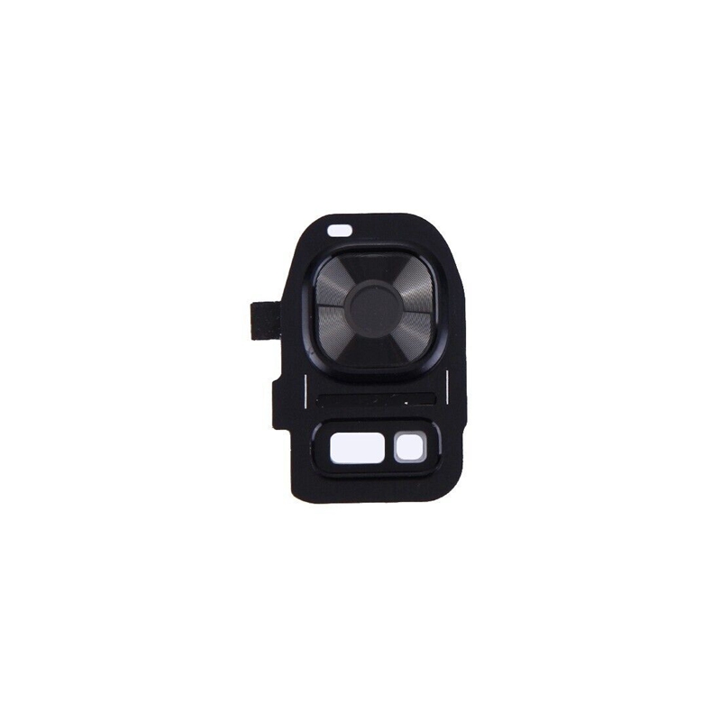 For Galaxy S7 / G930 10pcs Rear Camera Lens Cover + Flashlight Bracker (Black)