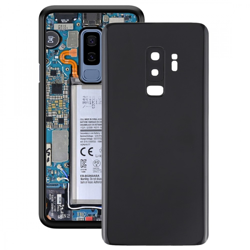 For Galaxy S9+ Battery Back Cover with Camera Lens (Black)